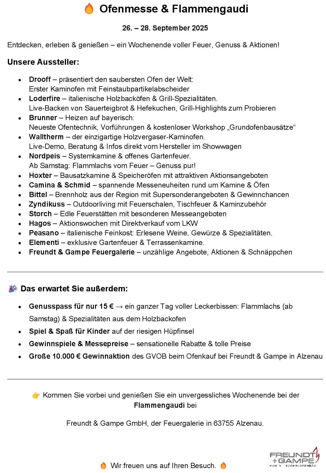 Flammengaudi Plakat Text